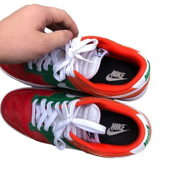 RARE 2021 Nike Dunk Low By You 'Christmas Green' Size 10 - Picture 5 of 14